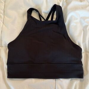 Lululemon, size 6, black, Energy high neck, ribbed